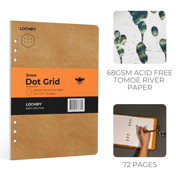{coming soon!} Dot Grid A5 Tomoe River Field Binder Refill