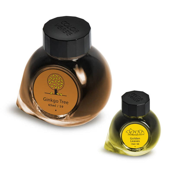 Ginkgo Tree & Golden Leaves Fountain Pen Ink | Earth Edition