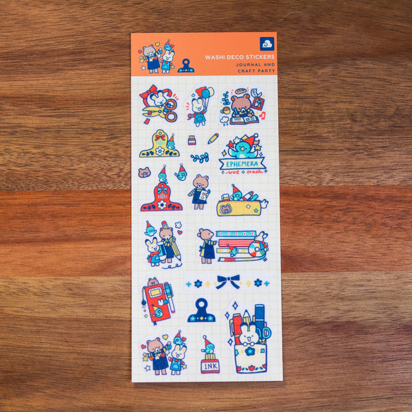 Journal and Craft Party Washi Sticker Sheet