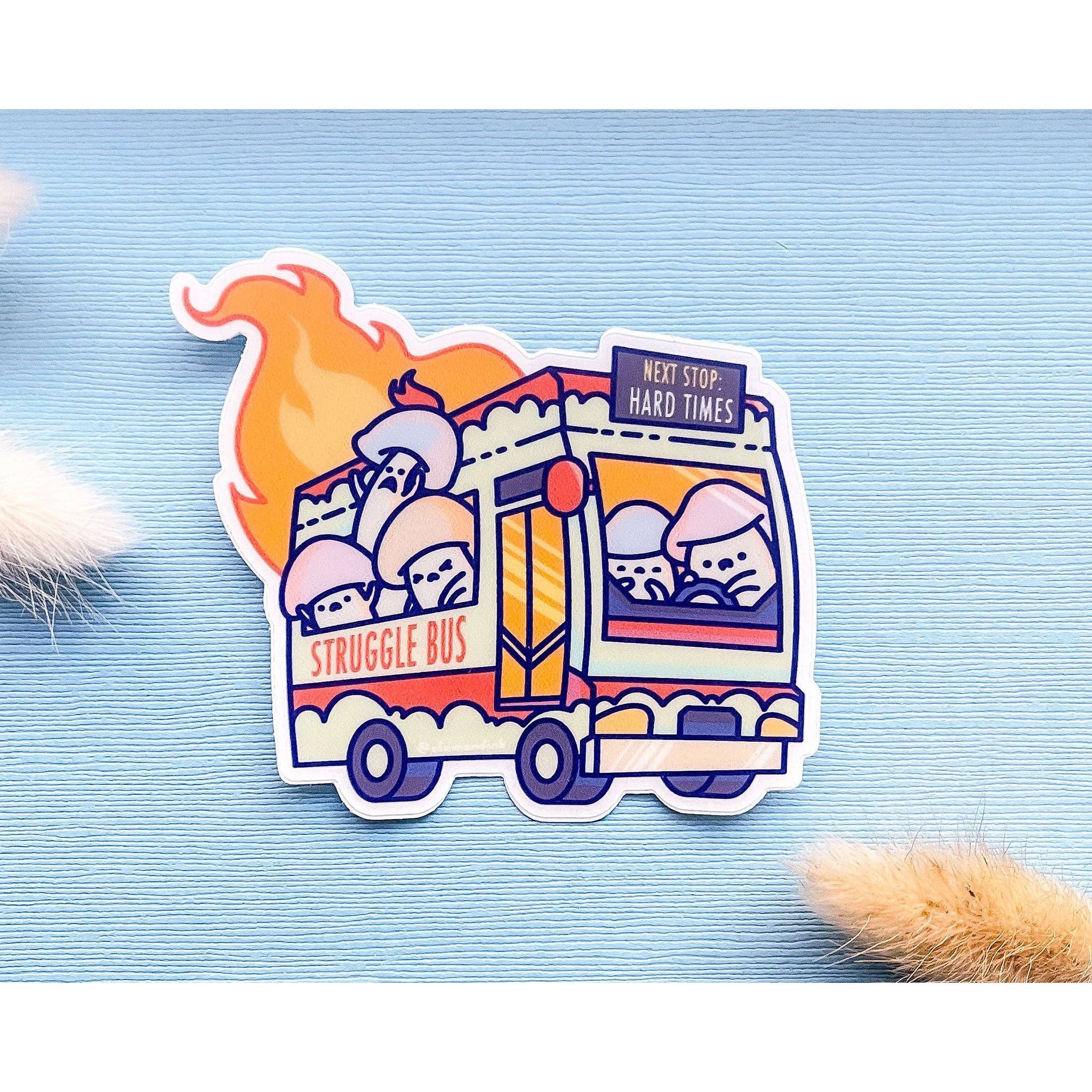 Struggle Bus Clear Vinyl Sticker