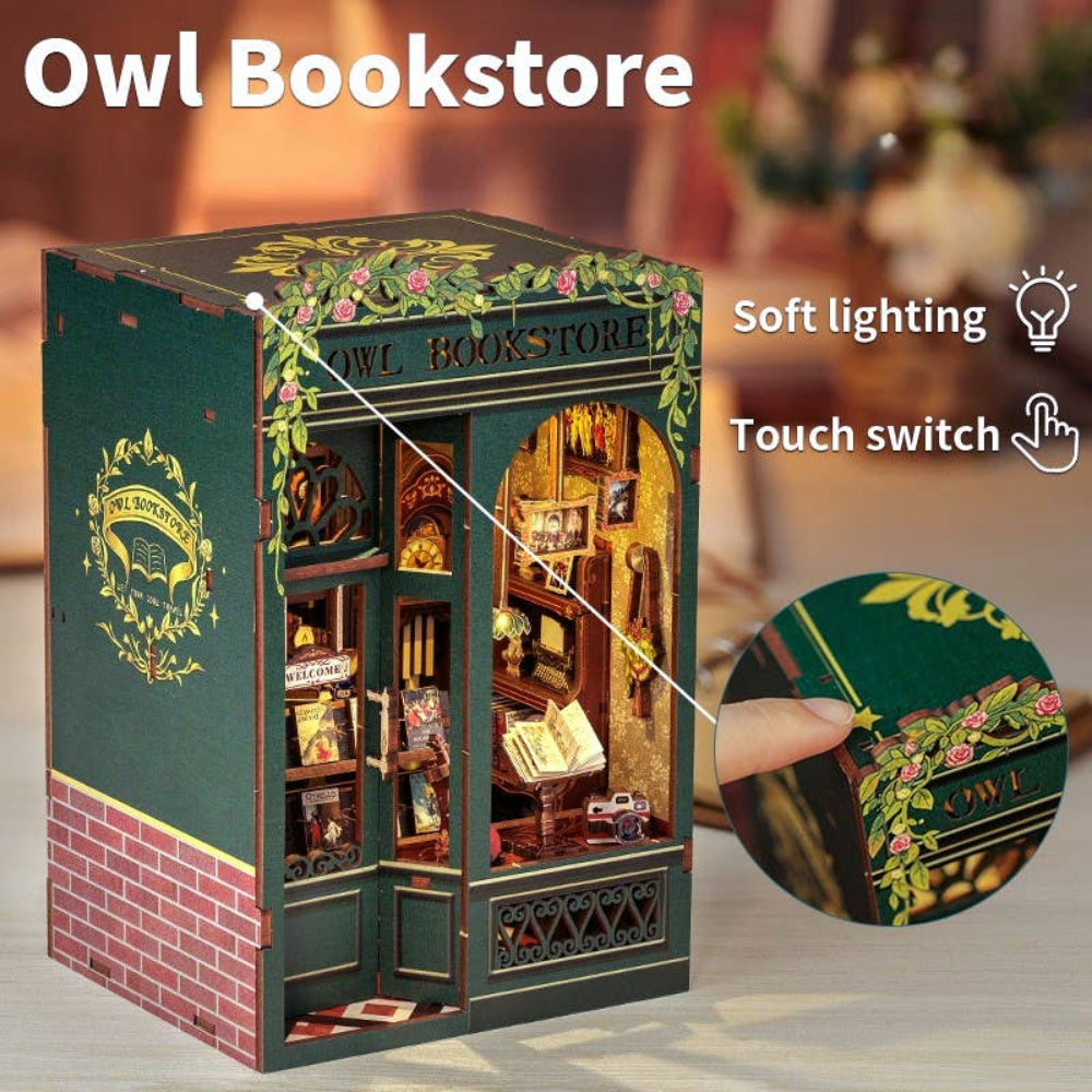 {coming soon!} Owl Bookstore Book Nook Diorama Kit