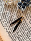 French Black Vintage Nib Earrings