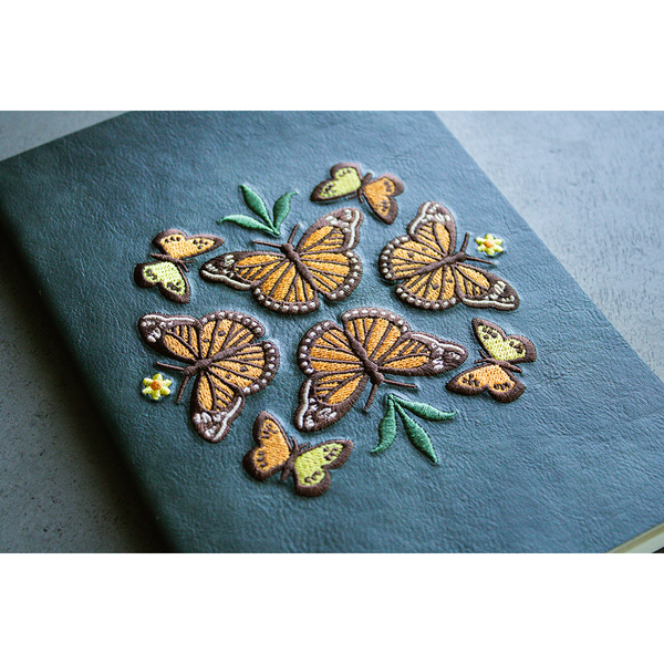Butterfly Dance Embroidered Journal Notebook