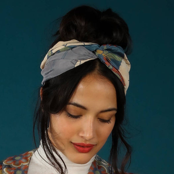 Winter Floral in Heather Elastic Headband {Black Friday Deal}