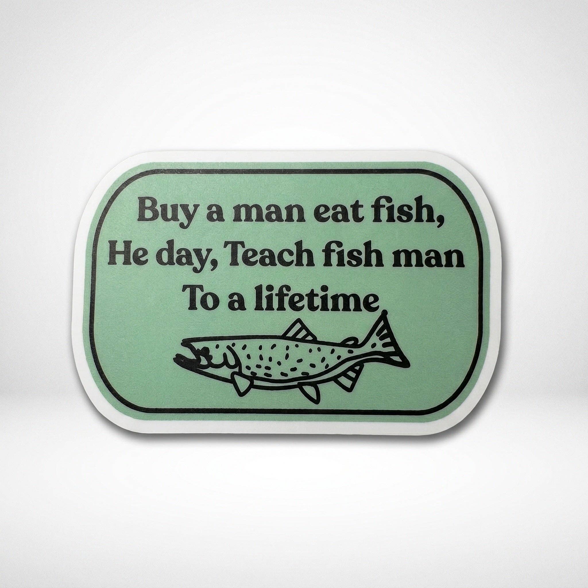 Buy a Man Eat Fish Vinyl Sticker