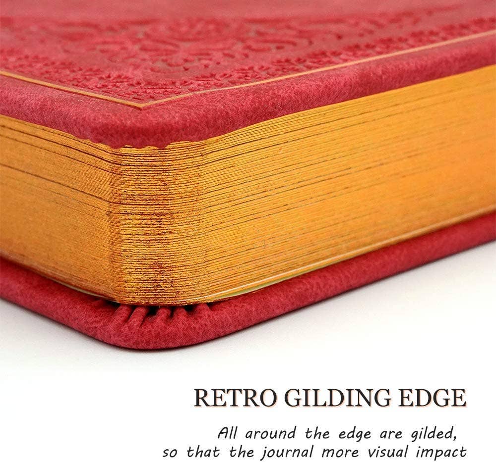 Red Antiqued Vegan Leather Journal