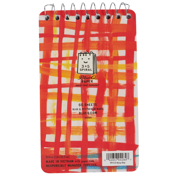 Busy Day Spiral Pocket Notepad