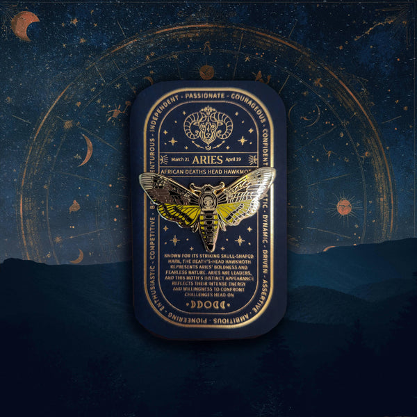 Zodiac Butterfly and Moth Enamel Pin Collection