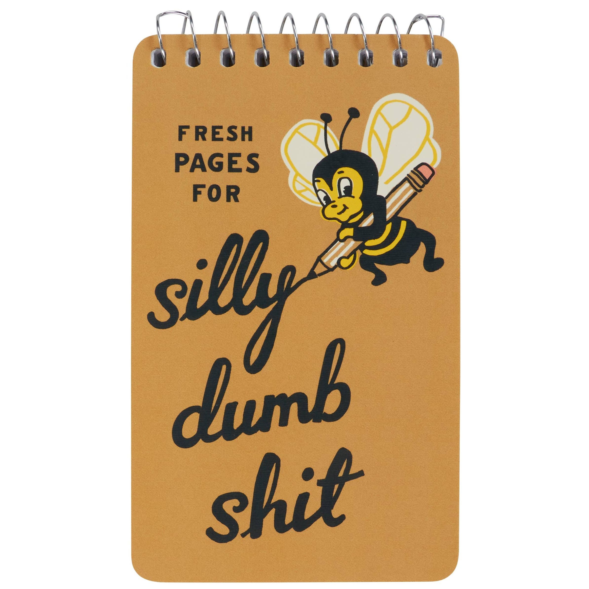 Silly Dumb Shit Spiral Pocket Notepad