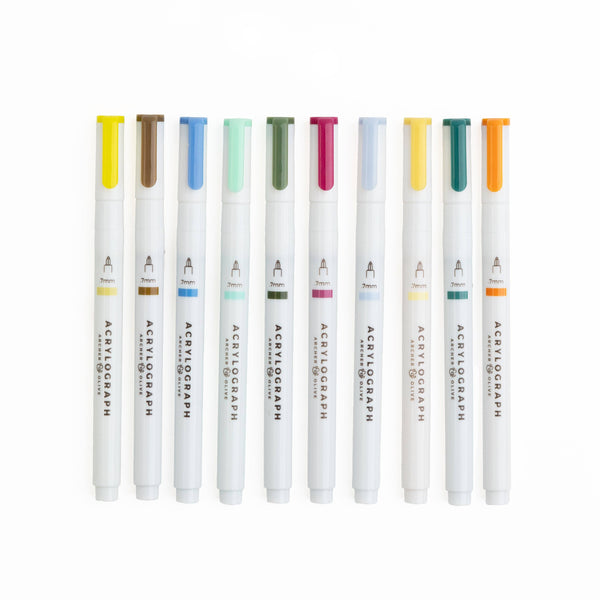 Night Blooms Acrylograph 0.7mm Pens | Set of 10