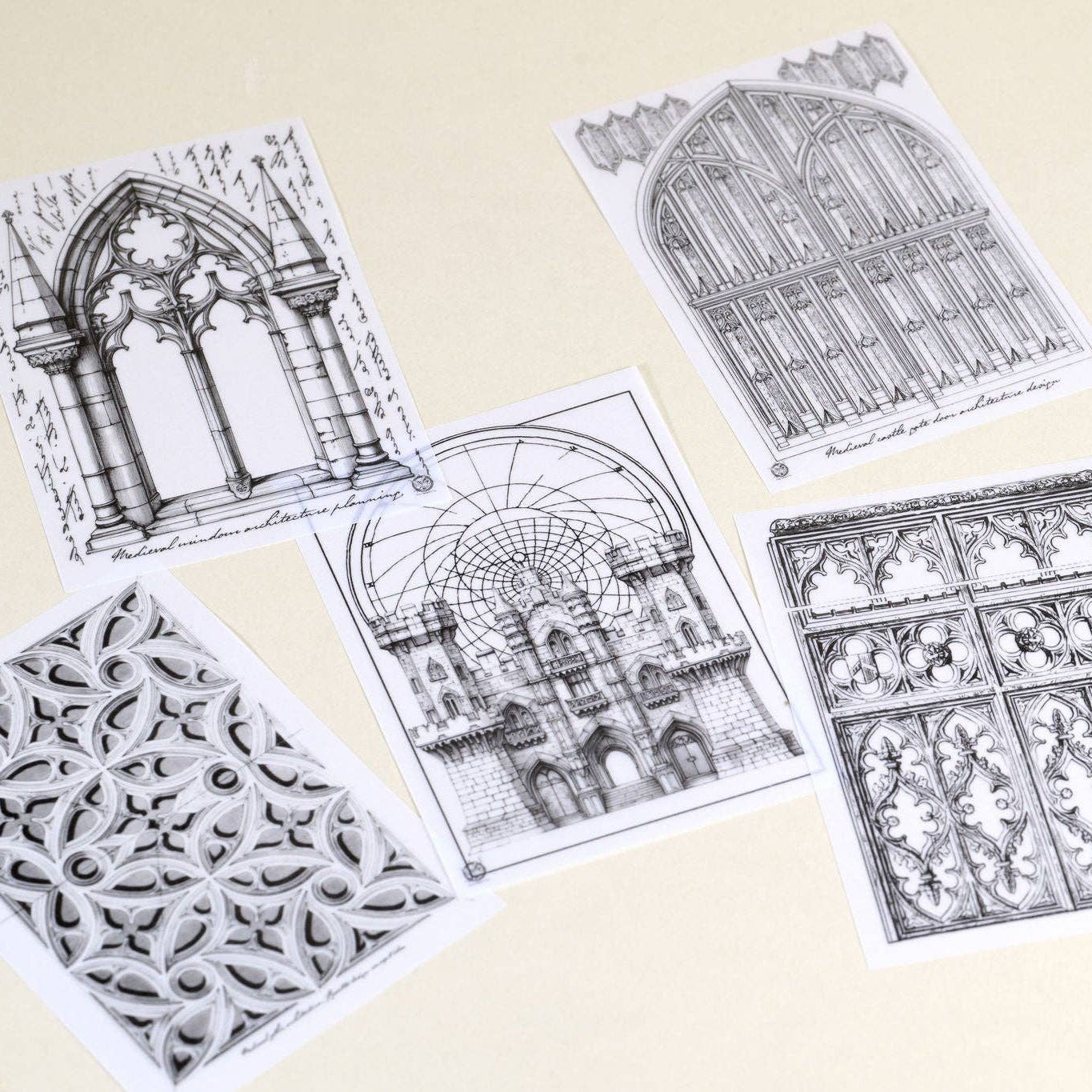 Medieval Architecture A6 Vellum Set