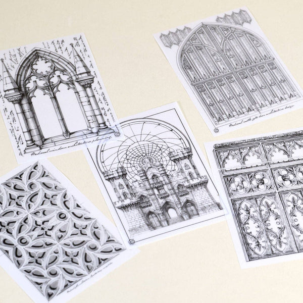 Medieval Architecture A6 Vellum Set