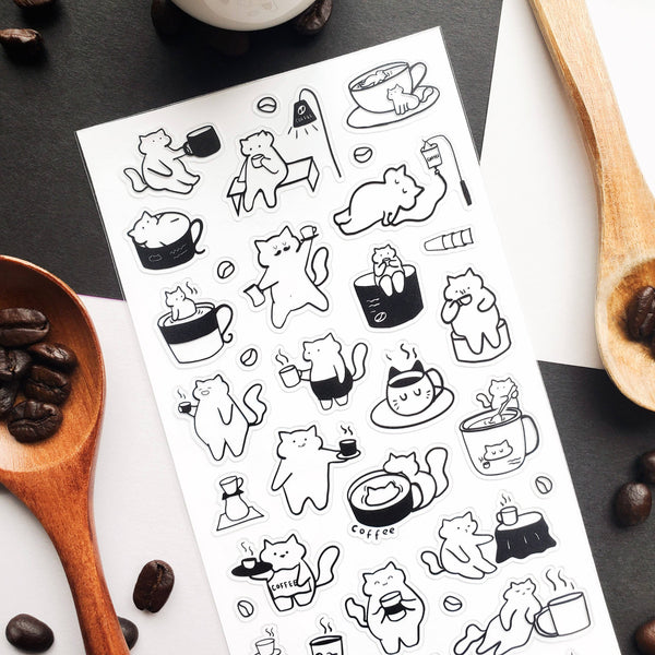 Caffeine Cats Vol. 2 Sticker Sheet