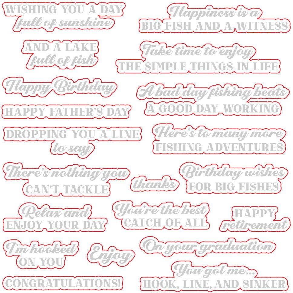 Hooked on You Sentiments Stamp/Die Set
