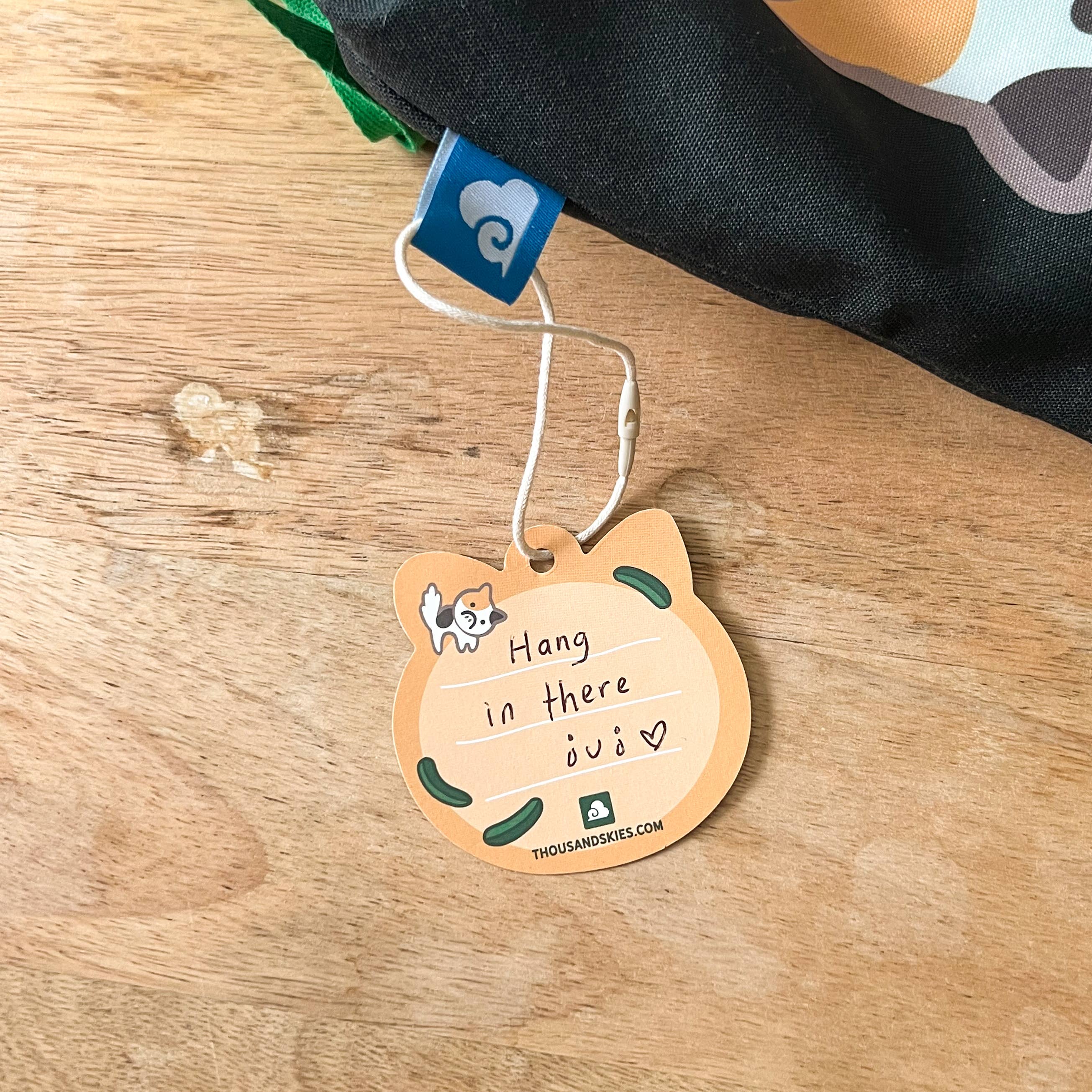 Cucumber Cat Drawstring Pouch Bag