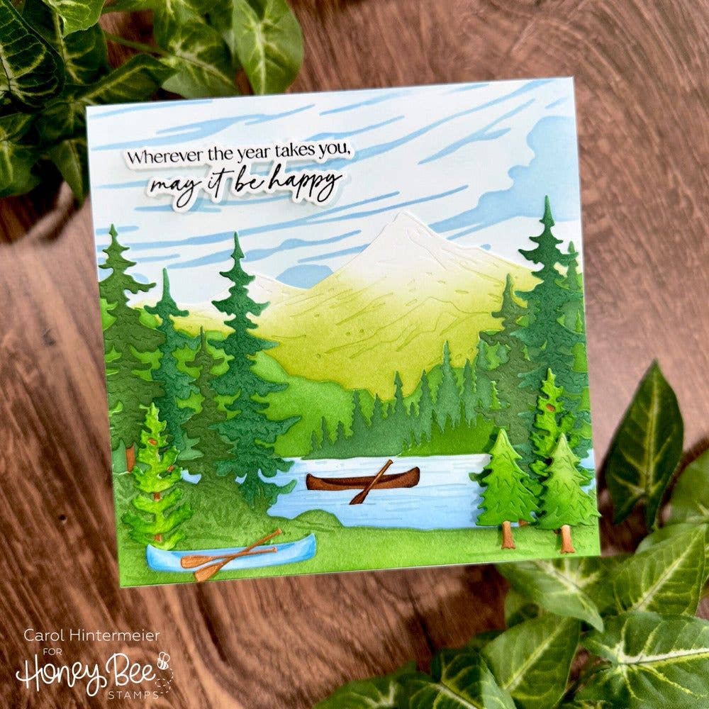 At The Lake 6x6 Layering Stencils