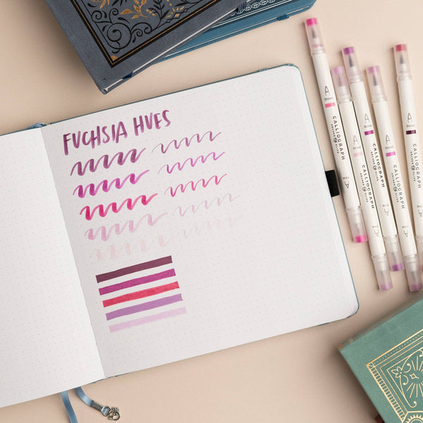 Fuchsia Hues Pen Sets | Acryolgraphs or Calliographs