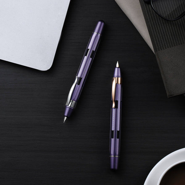 Hepatizon + Rose Gold Eclipse Retractable Fountain Pen