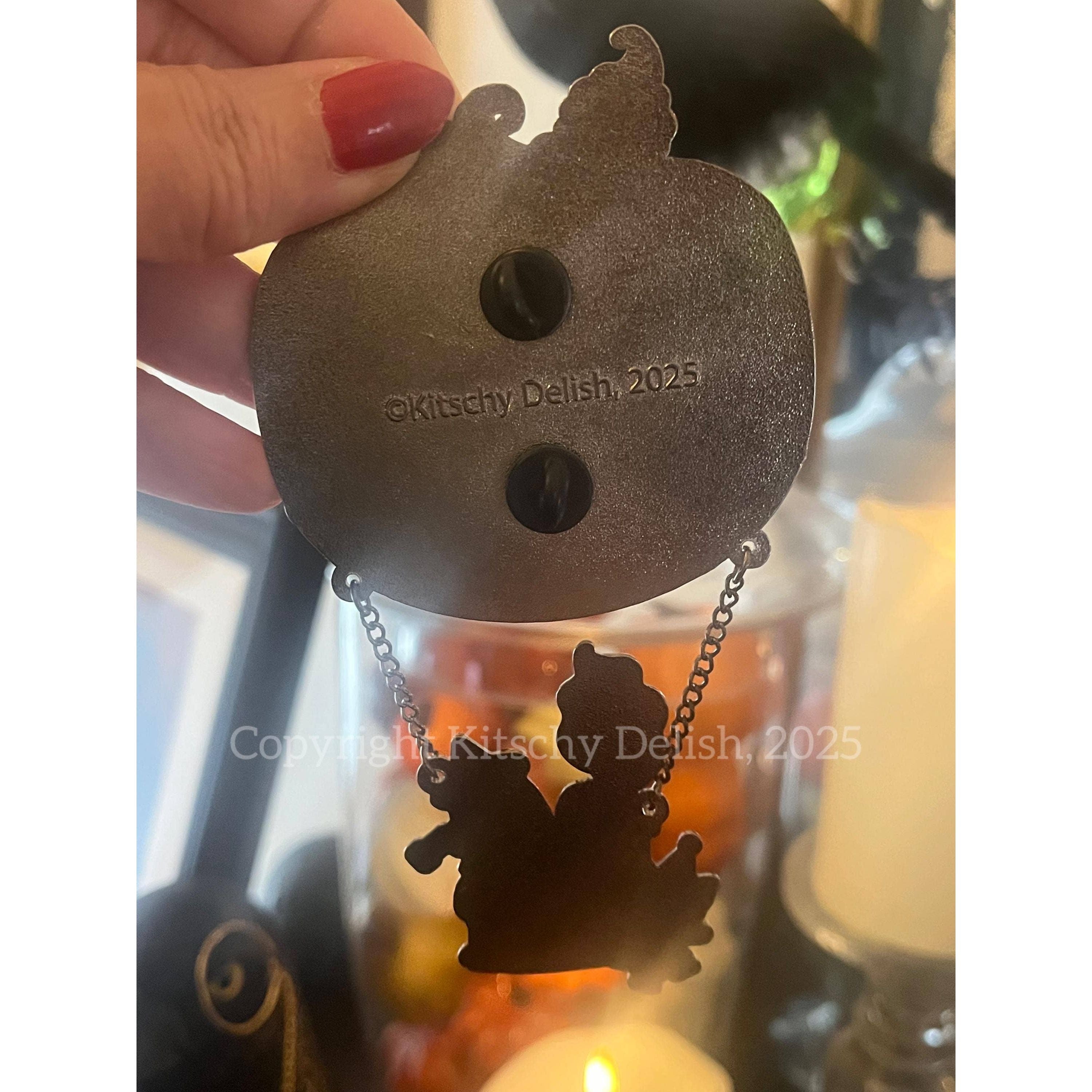 Carried Away Halloween Large Soft Enamel Glitter Pin