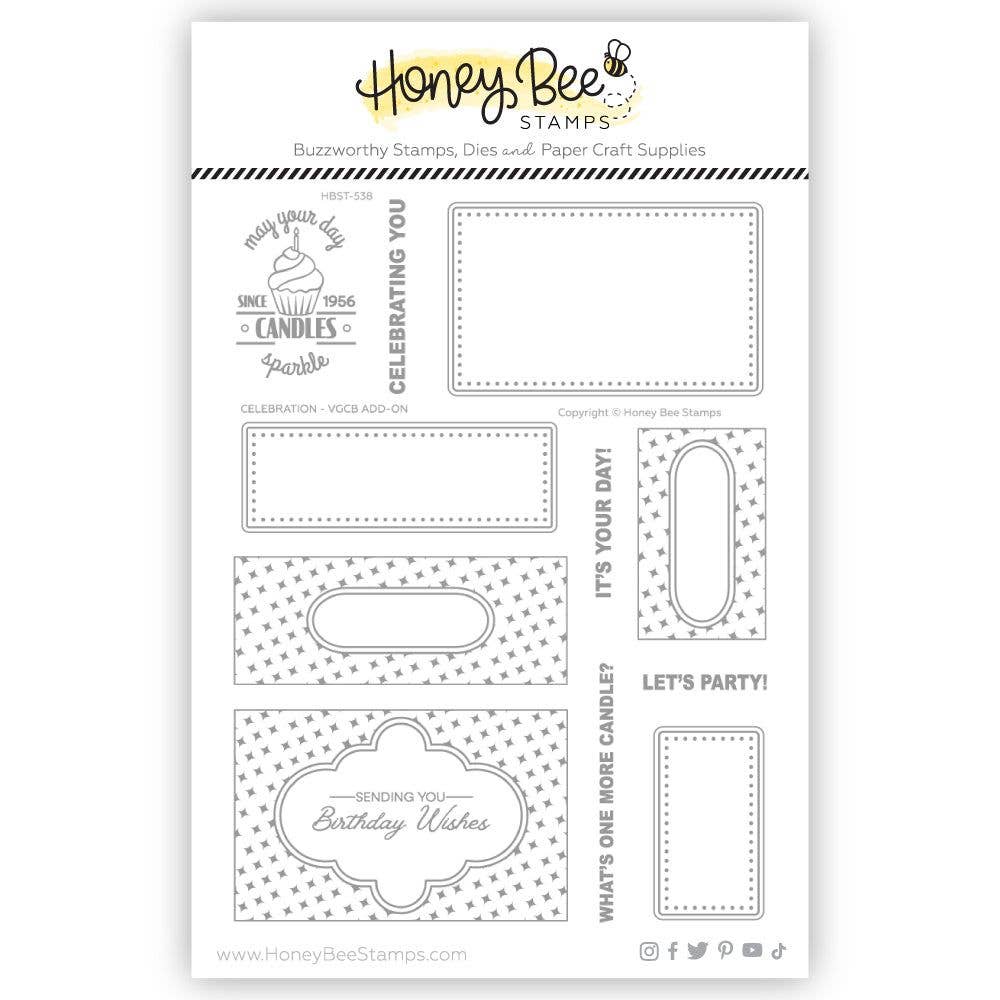 Celebration 6x8 Clear Stamp Set | Vintage Gift Card Box Add-On {Retired}