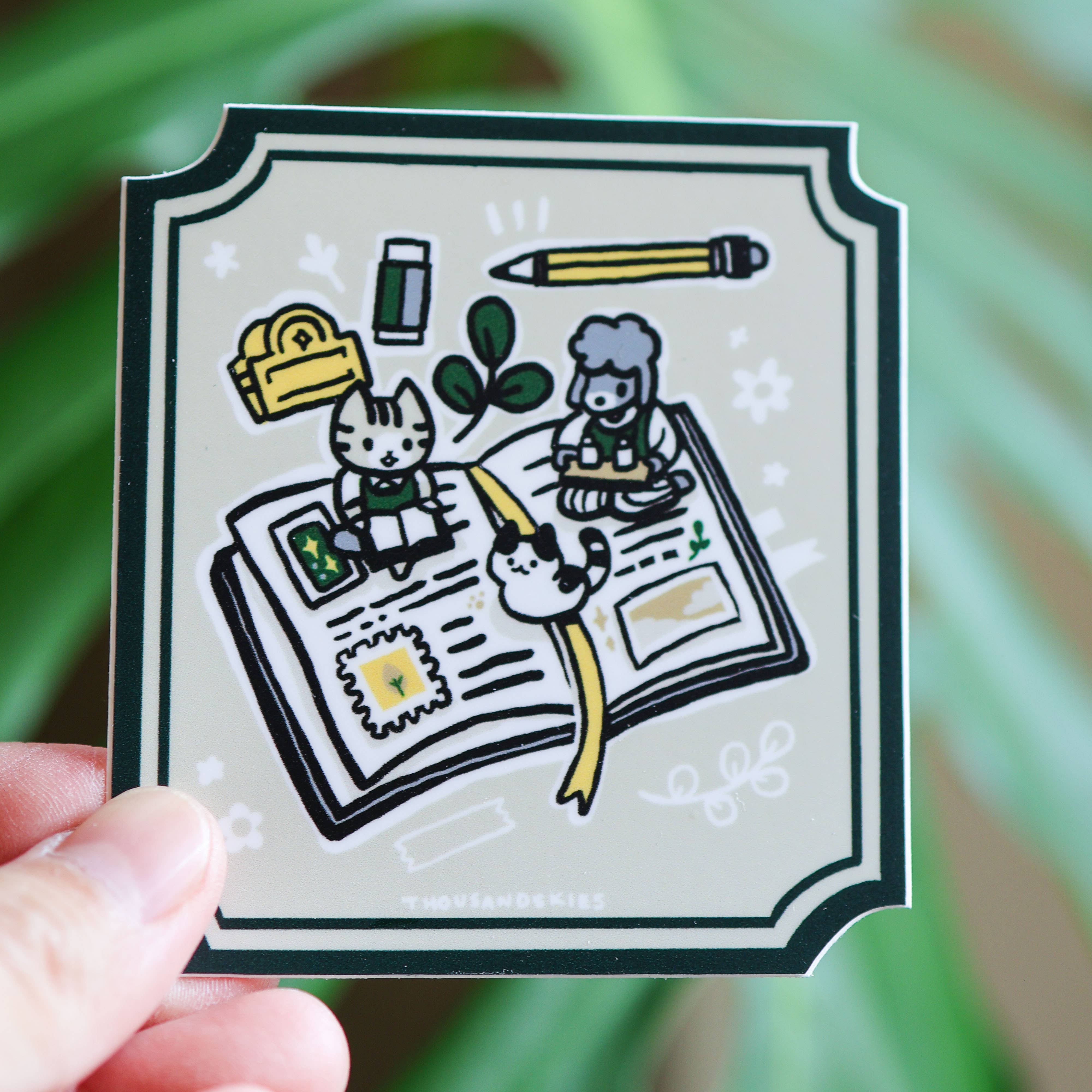 Open Book Vinyl Sticker