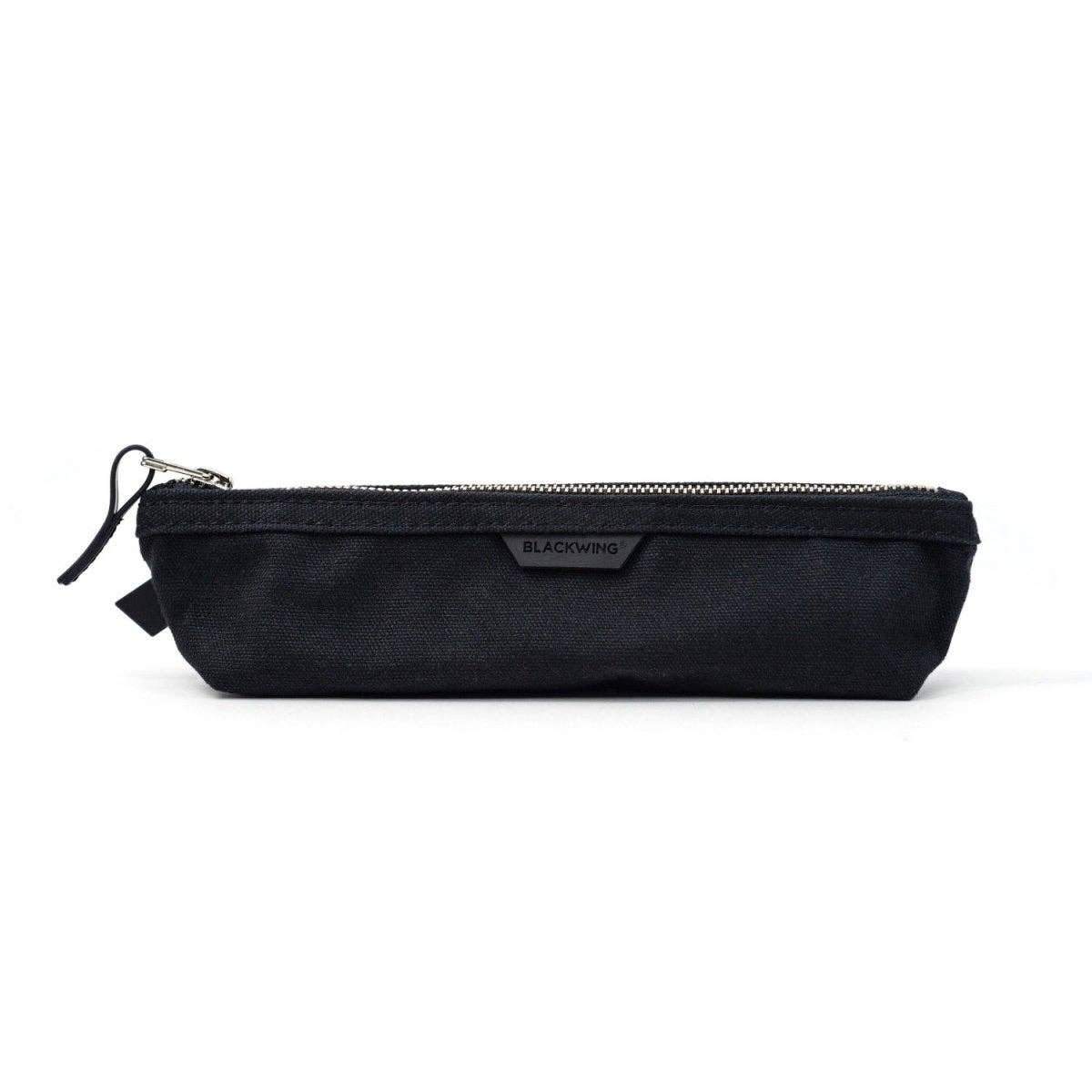 Black Canvas Zippered Pencil Pouch