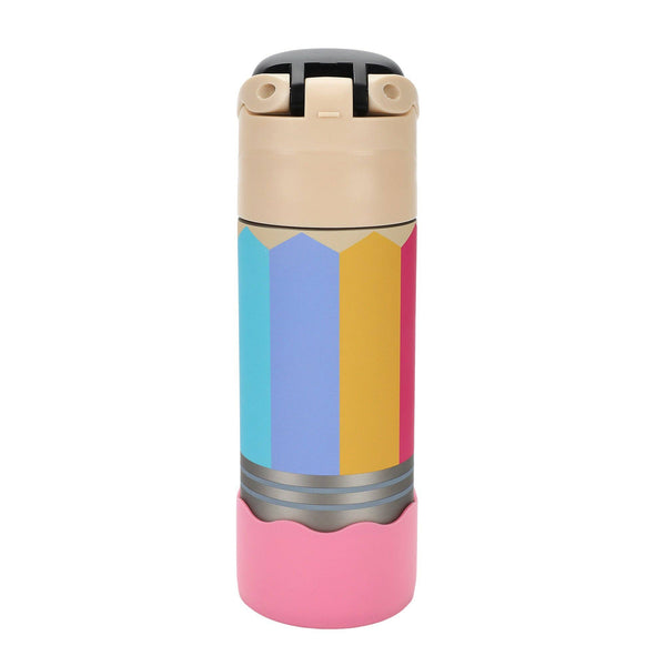 Write On! Pencil-Shaped 24oz Stainless Steel Water Bottle