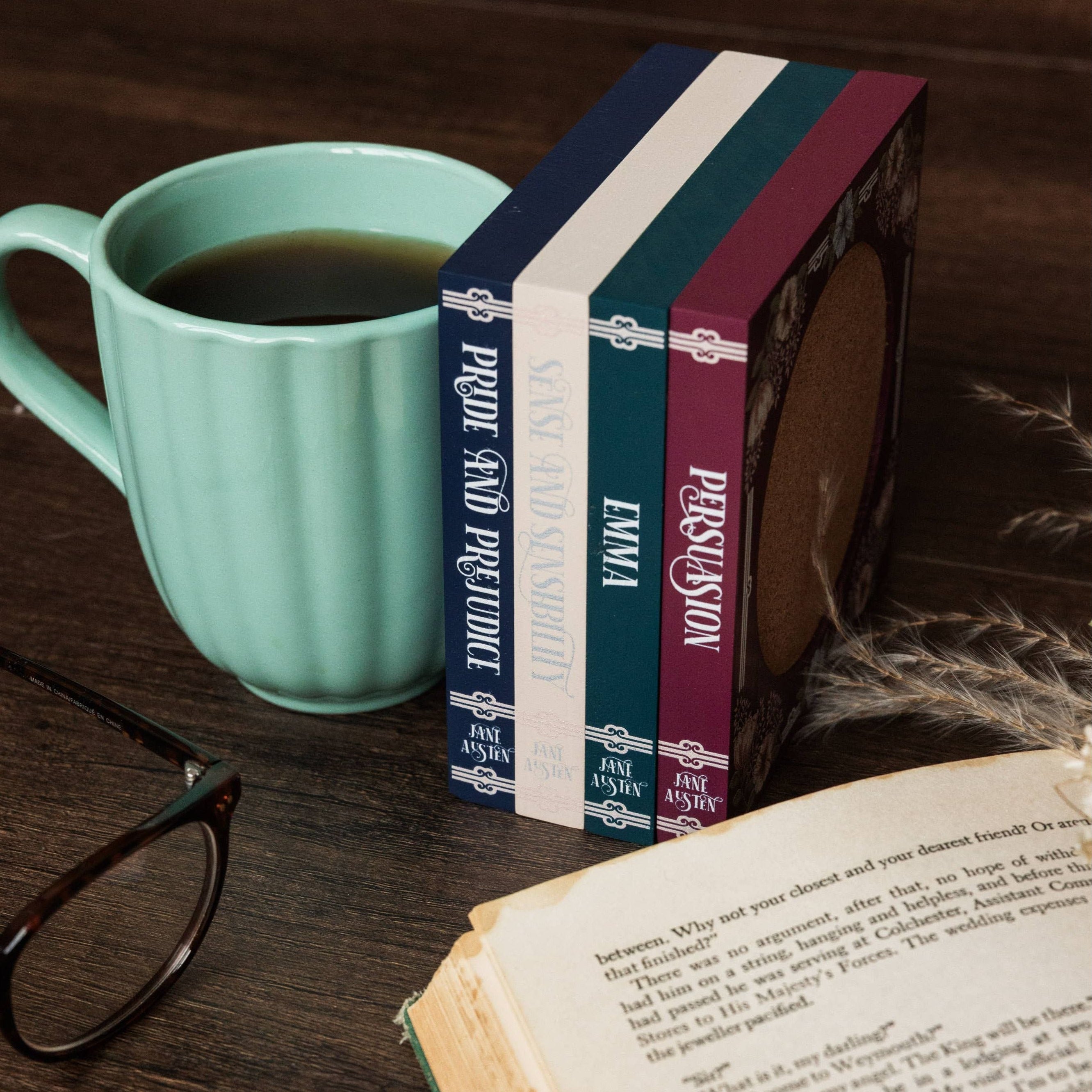 Jane Austen Book Coaster Set