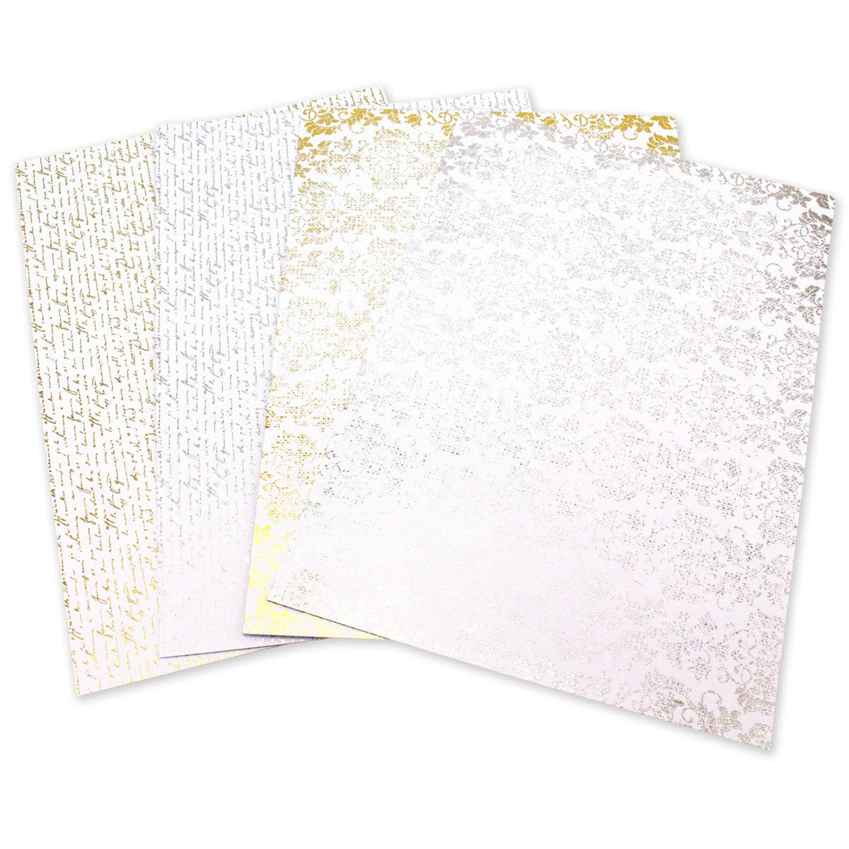 Cosmic Shimmer Gilded to Grunge Damask & Script Cardstock