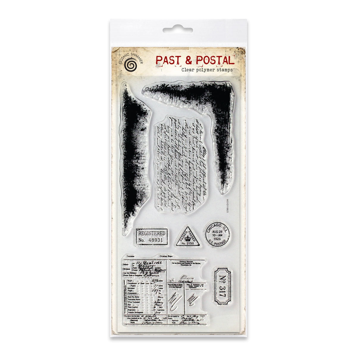 Cosmic Shimmer Past & Postal, DL Stamp Set