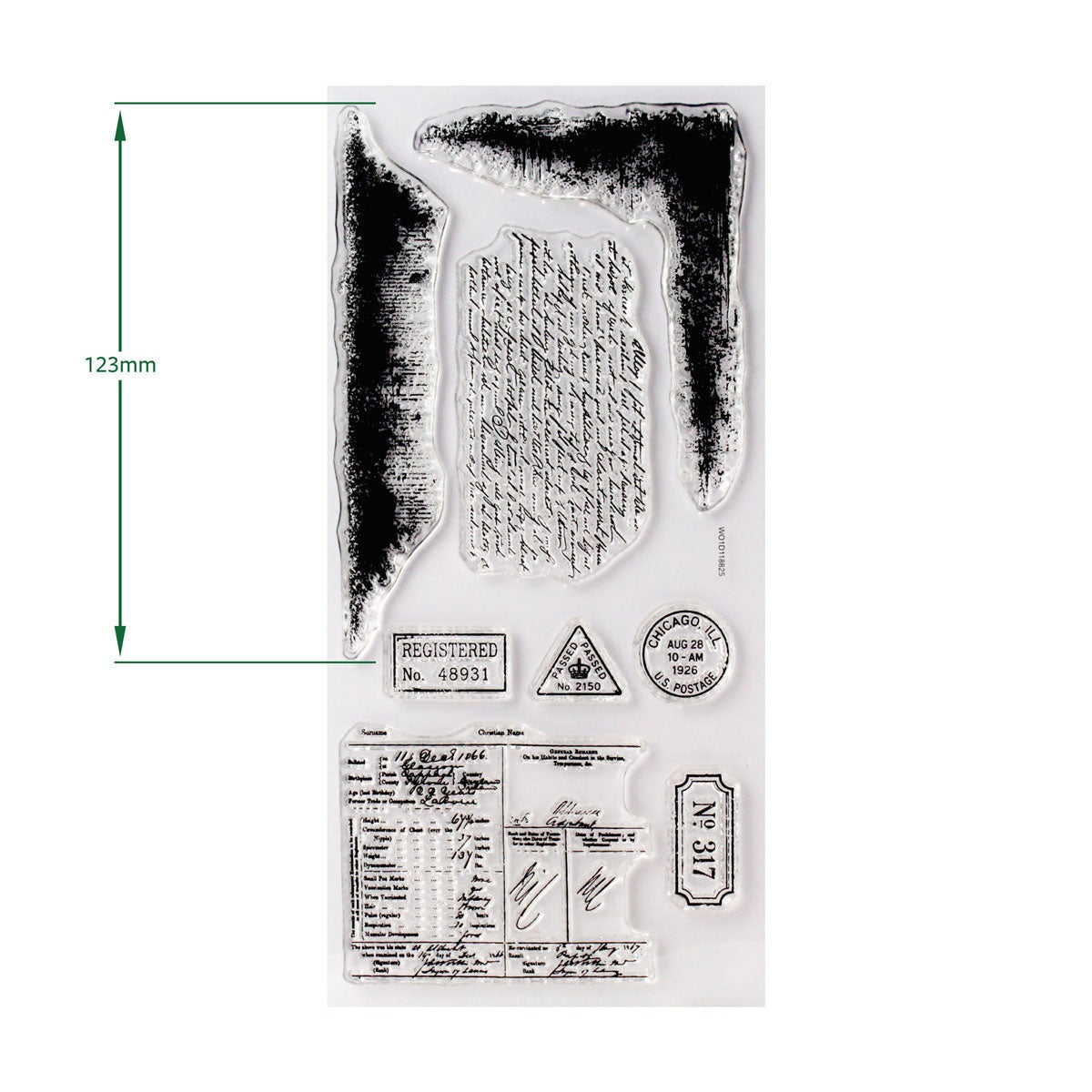 Cosmic Shimmer Past & Postal, DL Stamp Set
