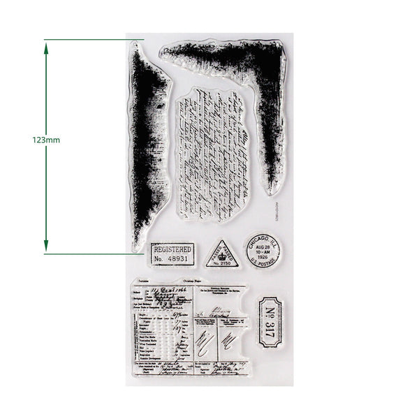 Cosmic Shimmer Past & Postal, DL Stamp Set