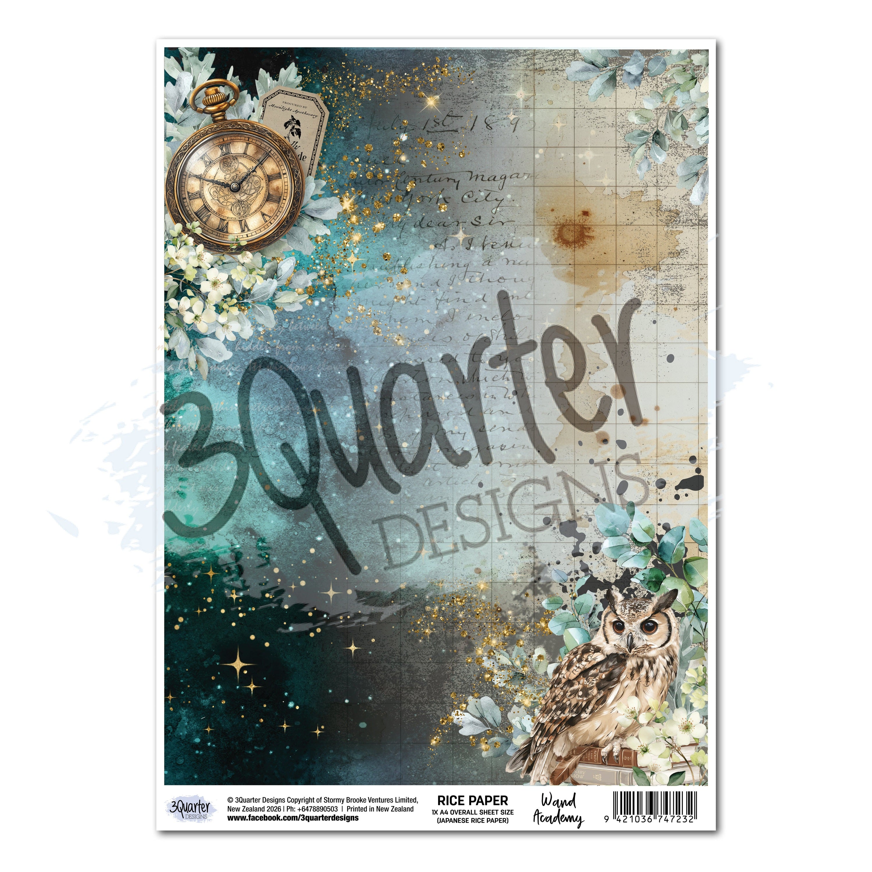 3Quarter Designs Wand Academy - A4 Rice Paper - 3 Sheets