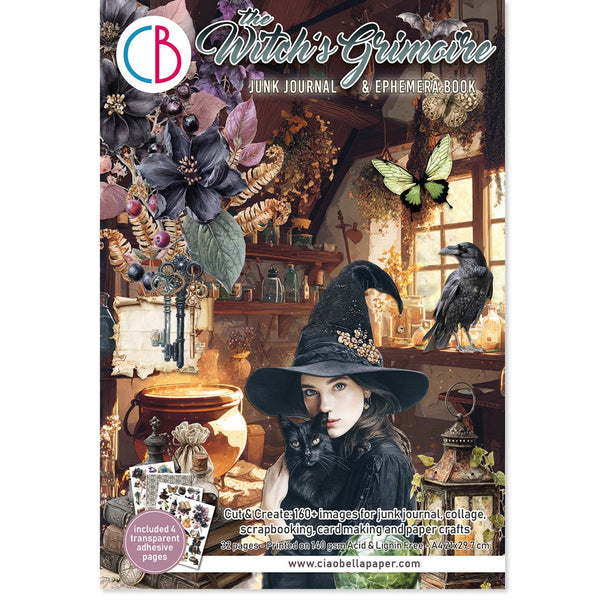 The Witch's Grimoire Junk Journal & Ephemera Book A4 32/Pkg