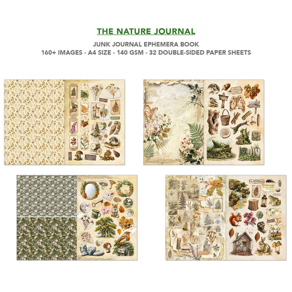 The Nature Journal Junk Journal & Ephemera Book A4 32/Pkg