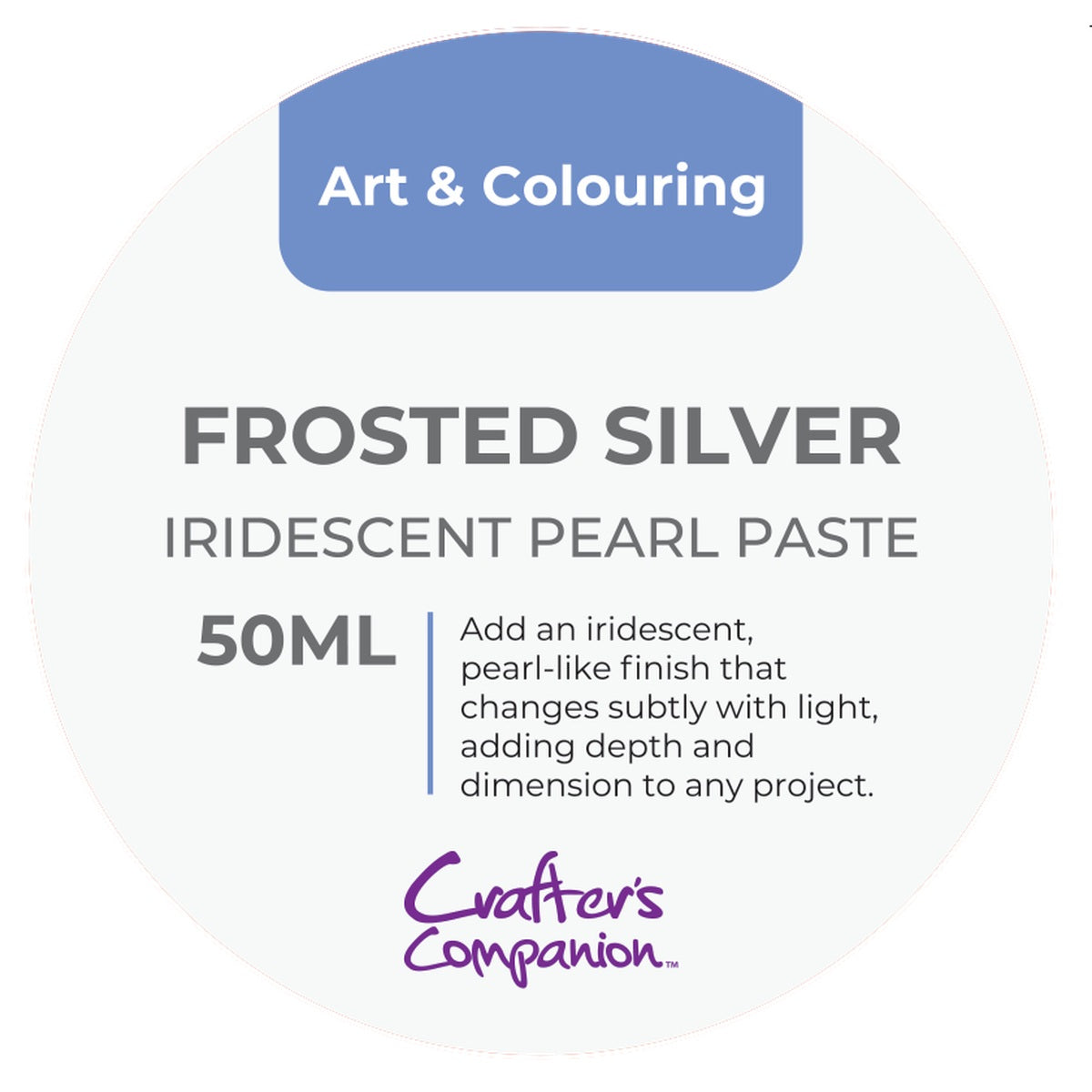 Crafters Companion Iridescent Pearl Paste - Frosted Silver