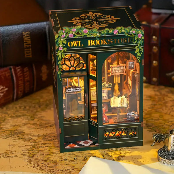 {coming soon!} Owl Bookstore Book Nook Diorama Kit