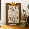 A4 Old School Clipboard with Gold Clip