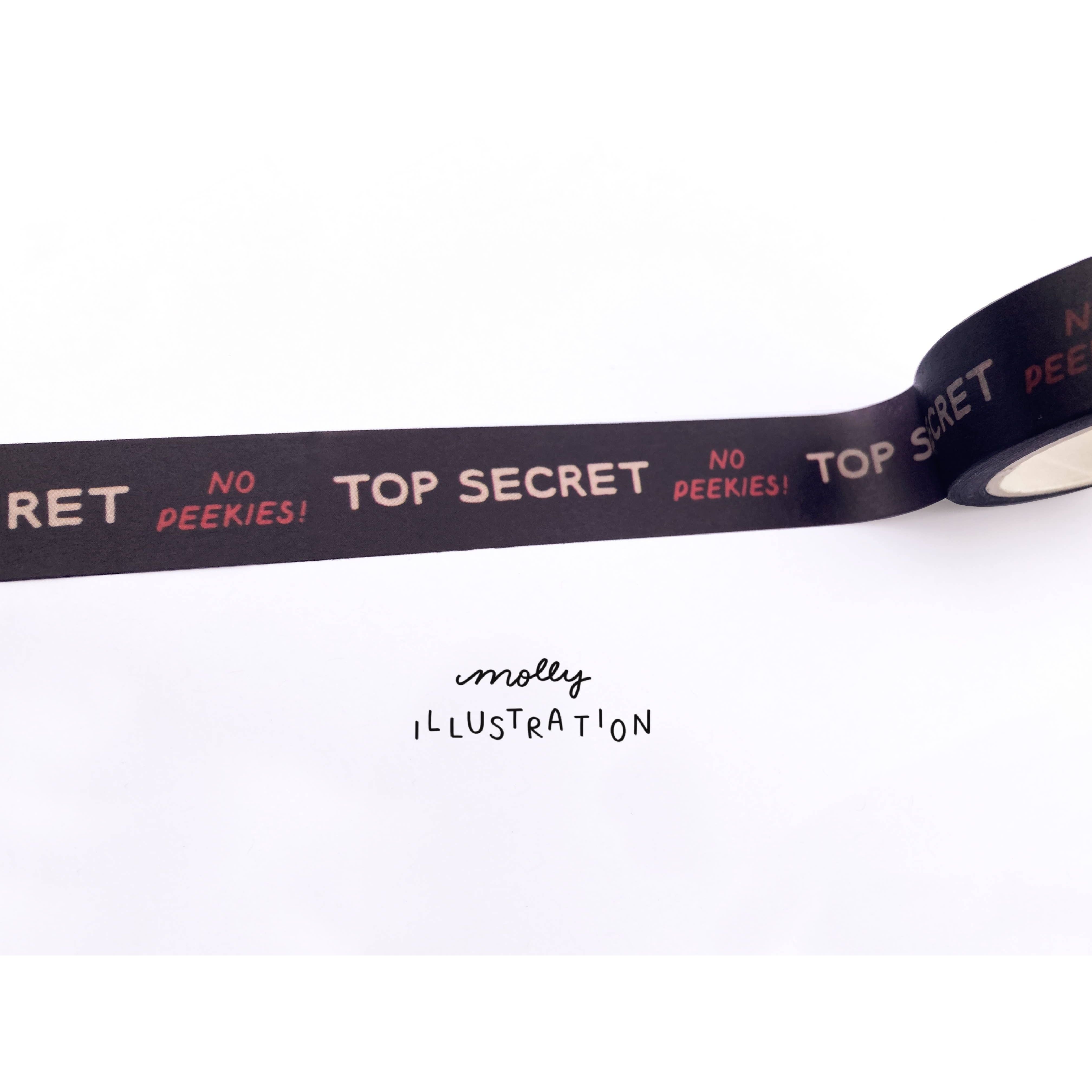 Top Secret, No Peekies Decorative Washi Tape