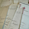 Original Antique French Cream Document Folders