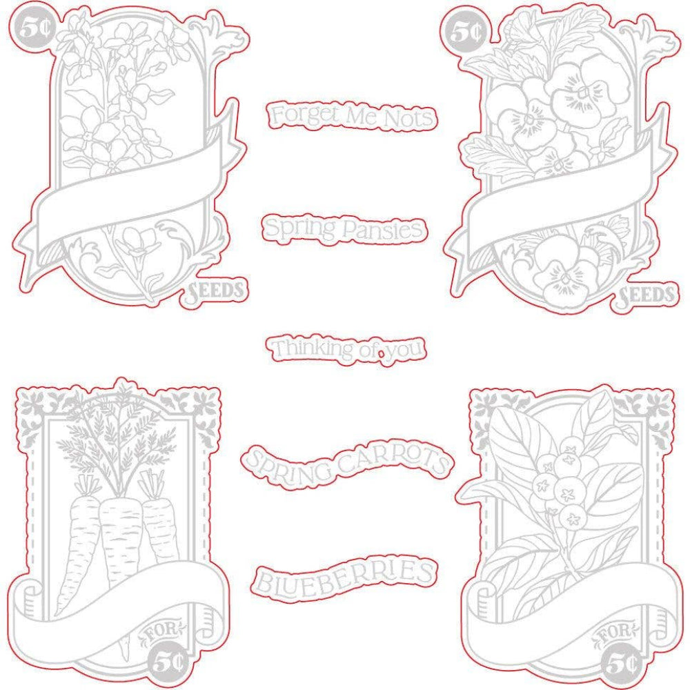 Spring Seeds Coordinating Die Set