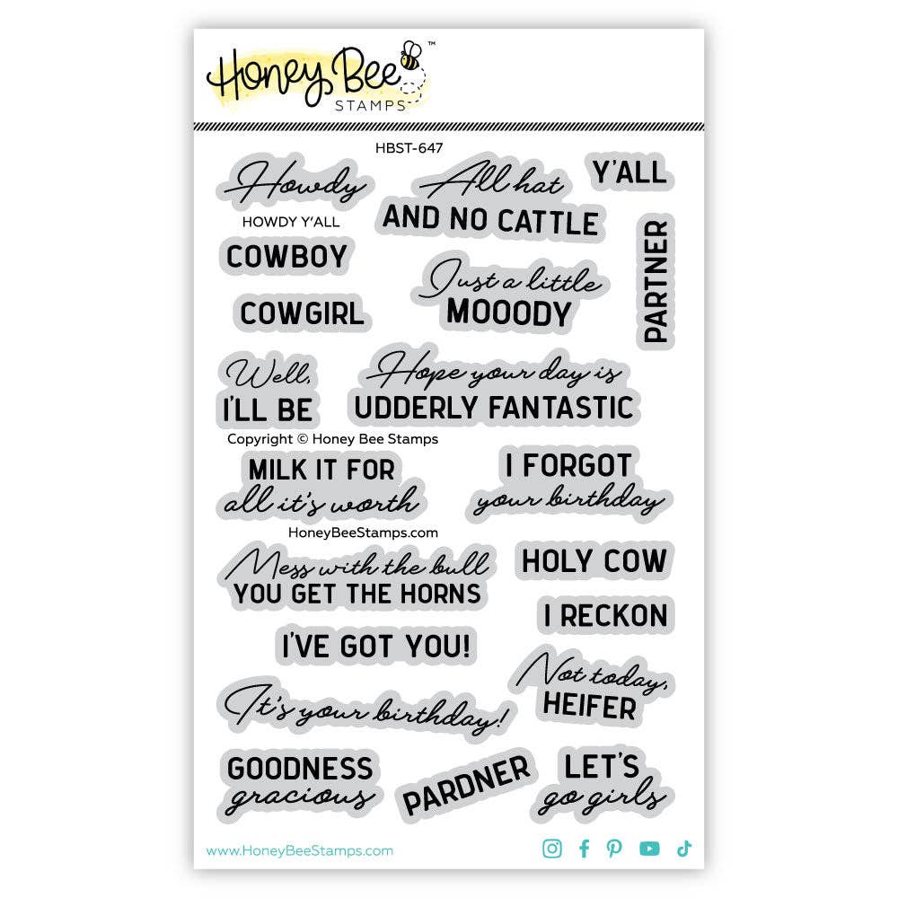 Howdy Y'all 4x6 Clear Stamp Set