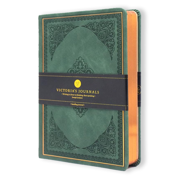 Dark Moss Renaissance Vegan Leather Journal Vegan Leather