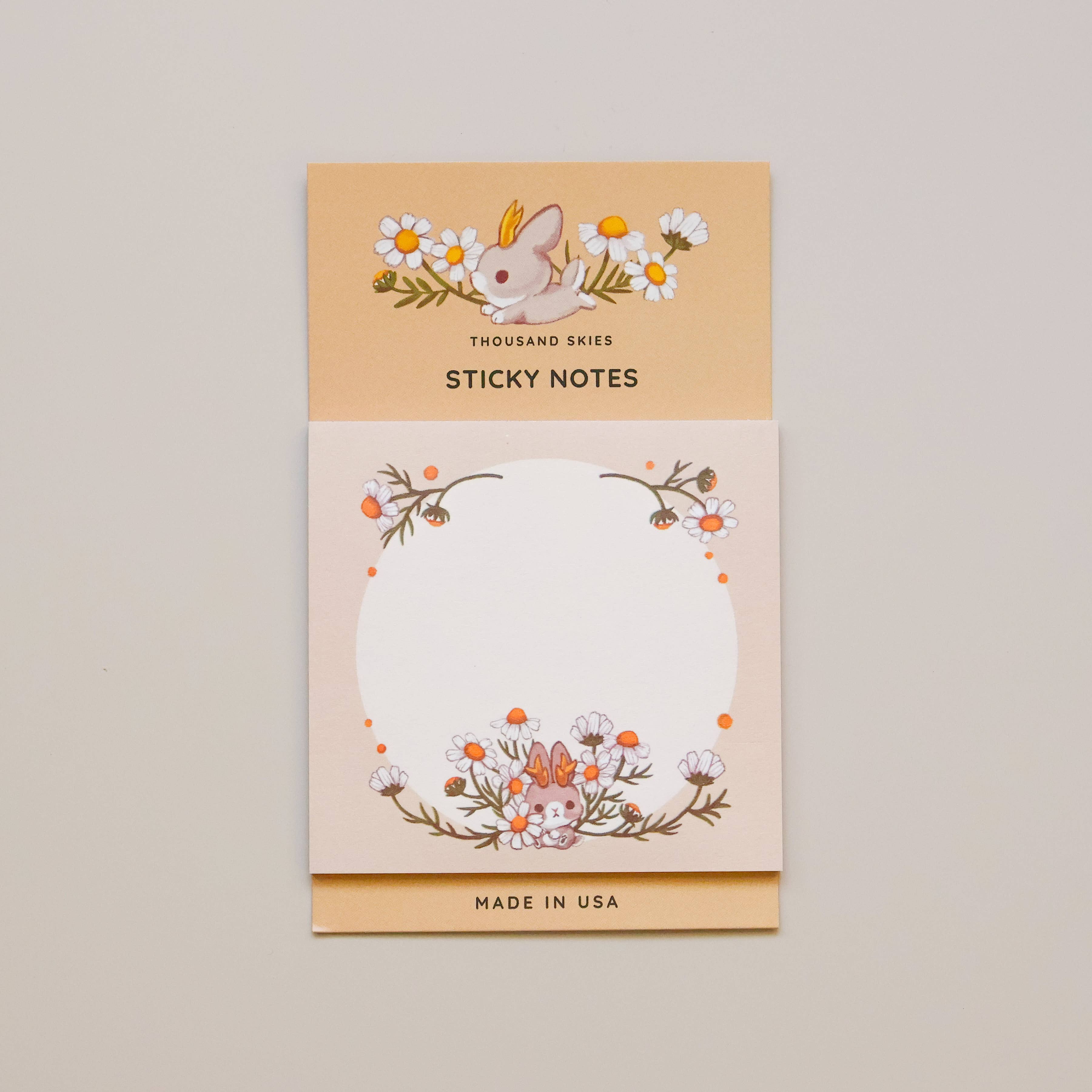 Jackalope's Garden Cream Sticky Notes