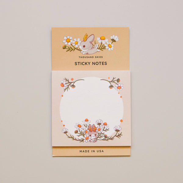 Jackalope's Garden Cream Sticky Notes