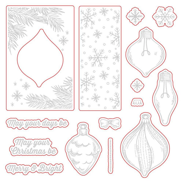 Christmas Lights Coordinating Die Set | Vintage Gift Card Box Add-On {Retired}