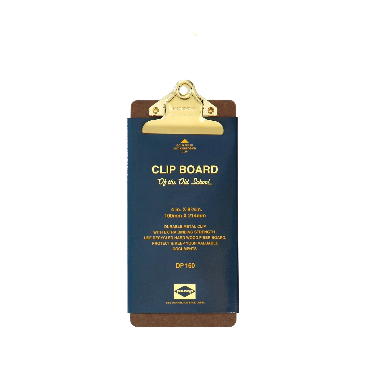 Check Size Old School Clipboard with Gold Clip
