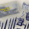 Fountain Pens Clear Sticker Set