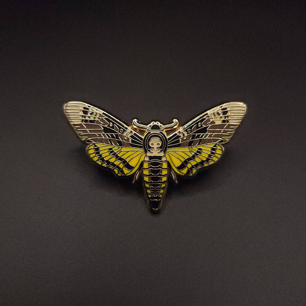 {coming soon!} African Deaths Head Hawkmoth Educational Insect Enamel Pin