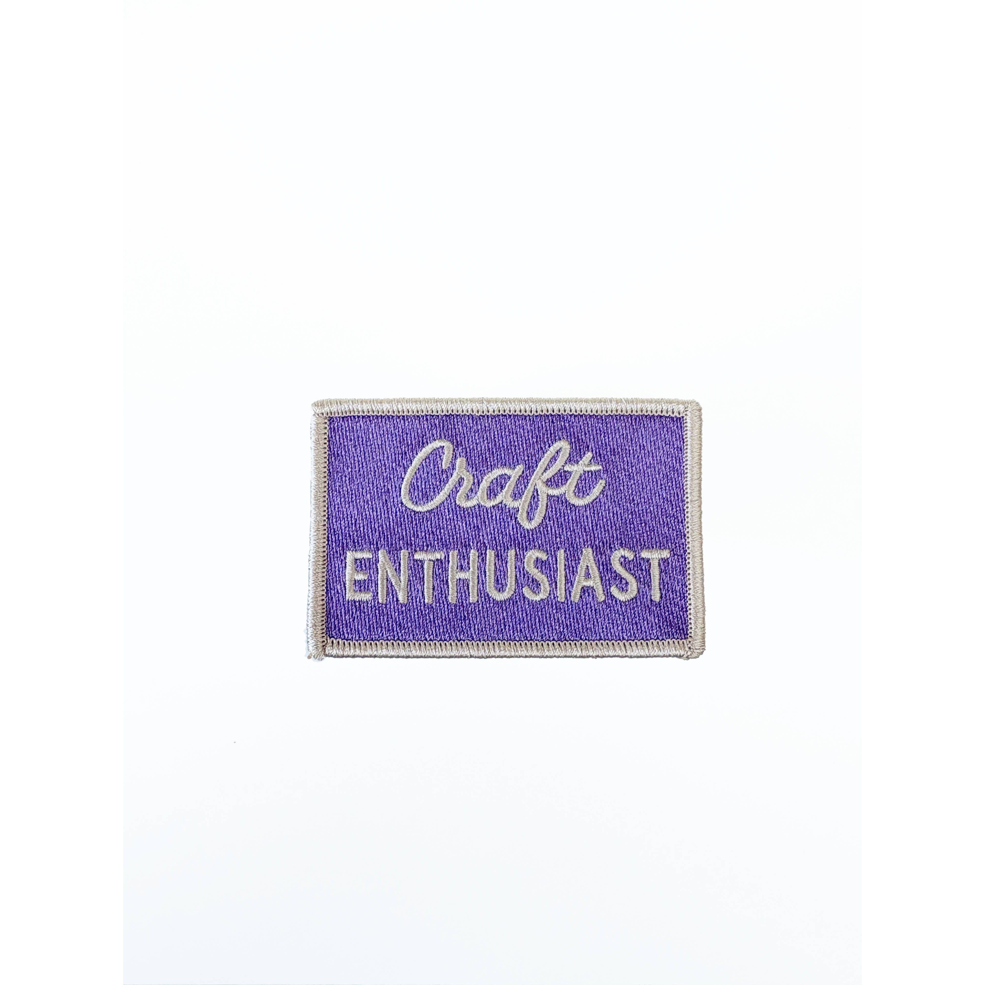 Craft Enthusiast Embroidered Iron On Patch